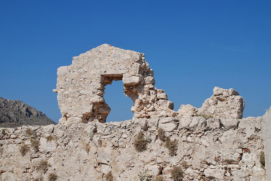 Halki castle ruins Photograph by David Fowler