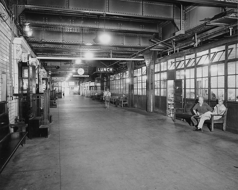 Hall Beneath the Chicago Passenger Terminal - 1961 Photograph by Chicago and North Western Historical Society