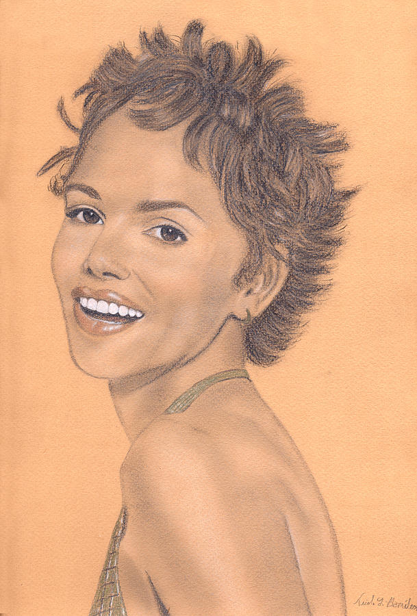 Halle Berry Drawing by Nicole I Hamilton