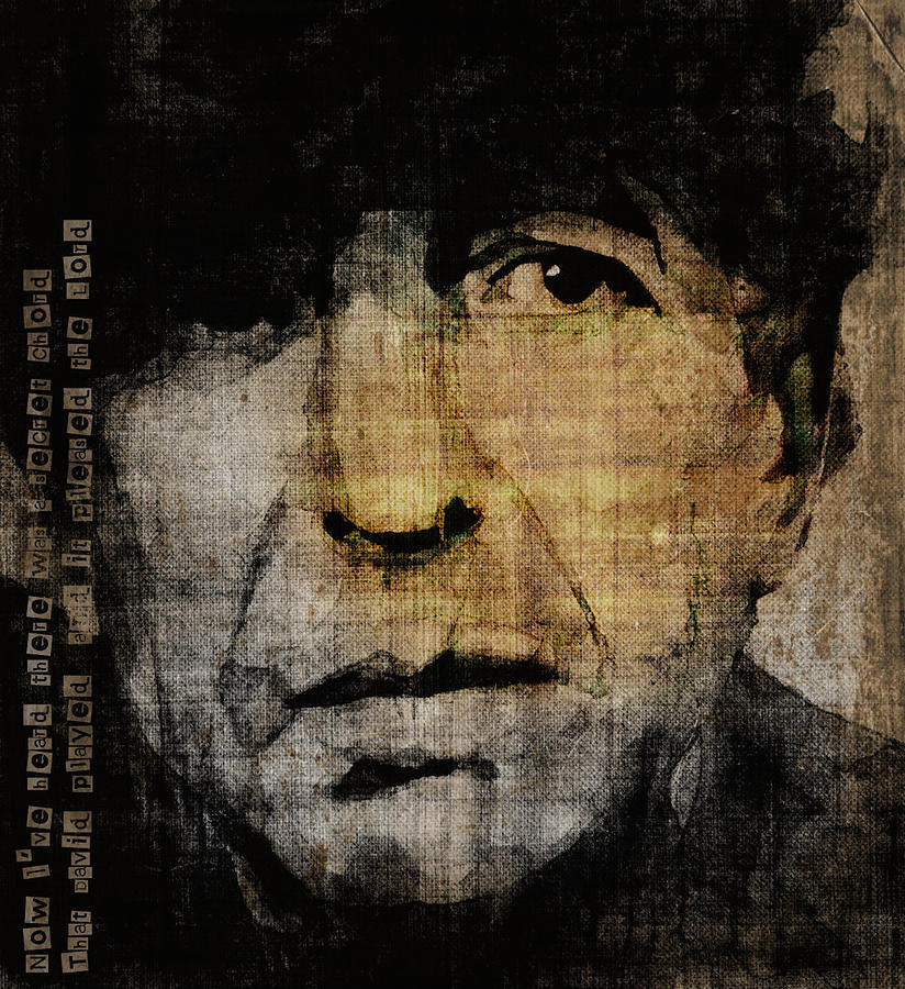 Leonard Cohen Painting - Hallelujah Leonard Cohen by Paul Lovering