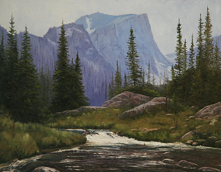 Hallet Peak Painting by Kenneth Shanika