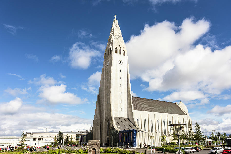 Hallgrimskirkja church in Reykjavik Photograph by Didier Marti