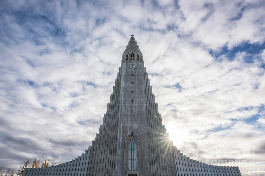 Hallgrimskirkja Sunburst Photograph by Michael Ver Sprill - Fine Art ...