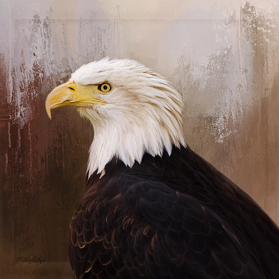 Hallmark of Courage - Eagle Art Painting by Jordan Blackstone