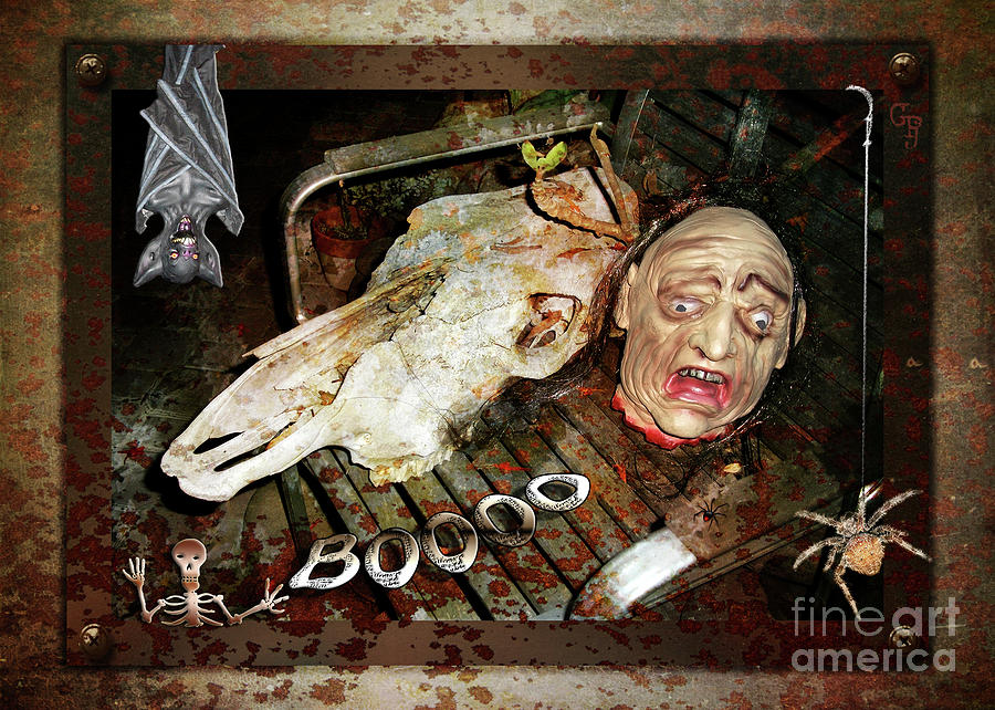 Halloween Digital Art - Hallo Boooo by Gabriele Pomykaj