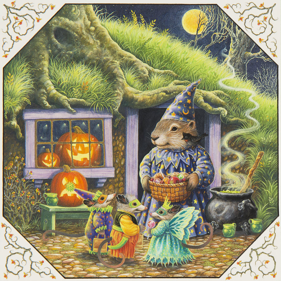 Halloween Costumes Painting by Lynn Bywaters