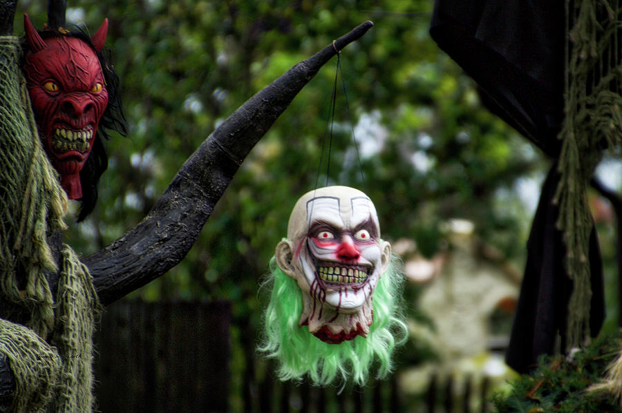 Halloween Decapitated Clown Head Photograph by Thomas Woolworth