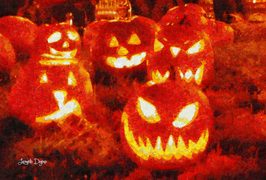 Attending Digital Art - Halloween Friends - Da by Leonardo Digenio Attending Digital Art - Halloween Friends - Da by Leonardo Digenio