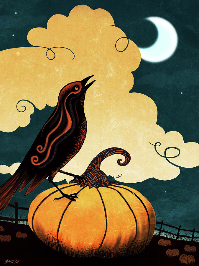 Halloween Painting - Halloween Is In The Air by Little Bunny Sunshine
