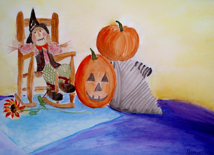 Halloween Painting - Halloween by Jamie Frier