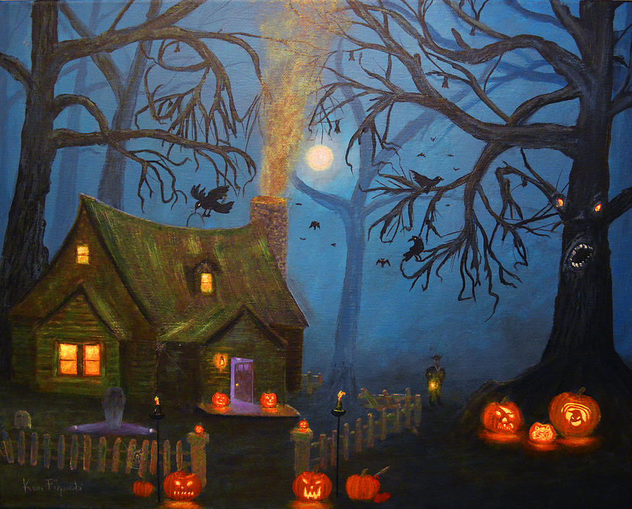 Halloween Night Painting by Ken Figurski - Fine Art America