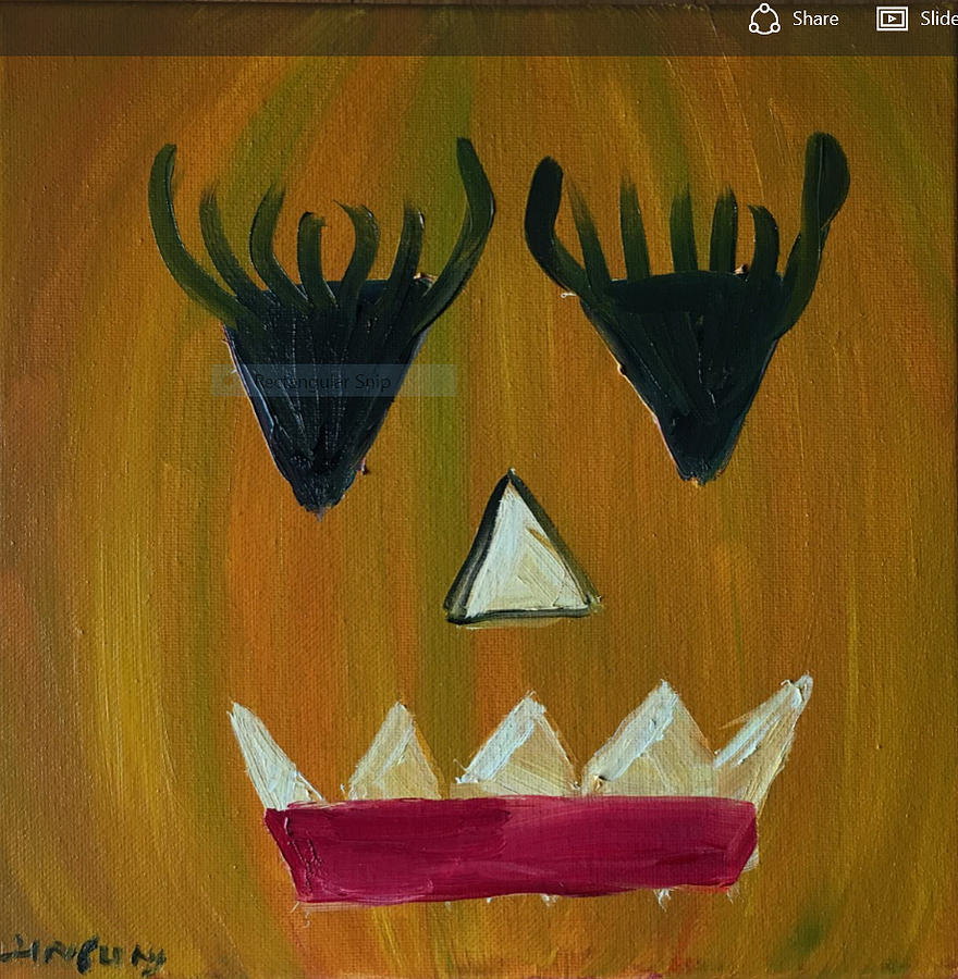 Pumpkin Painting - Halloween pumpkin by Ramya Sundararajan Pumpkin Painting - Halloween pumpkin by Ramya Sundararajan