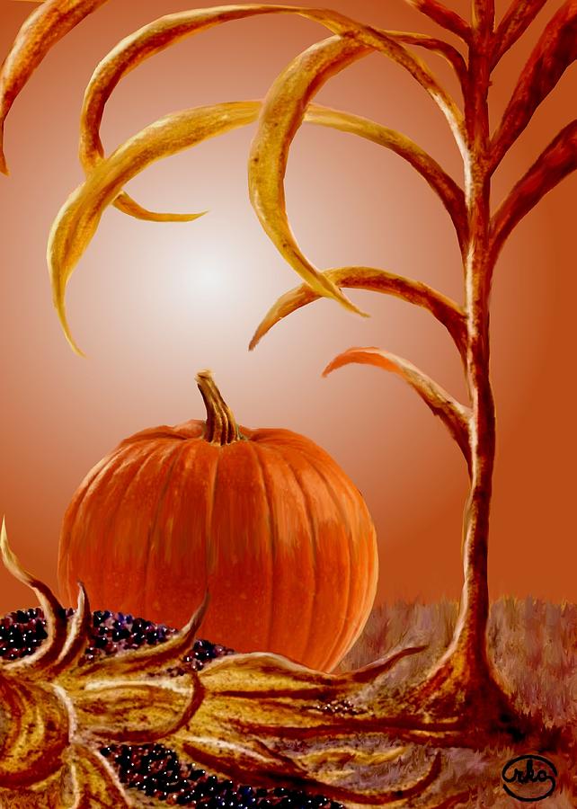 Thanksgiving Pumpkin Painting By Ron Chambers Fine Art America   Halloween Pumpkin Ronald Chambers 