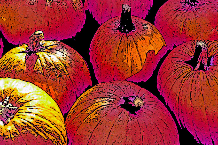 Halloween Photograph - Halloween Pumpkins 3 by Steve Ohlsen