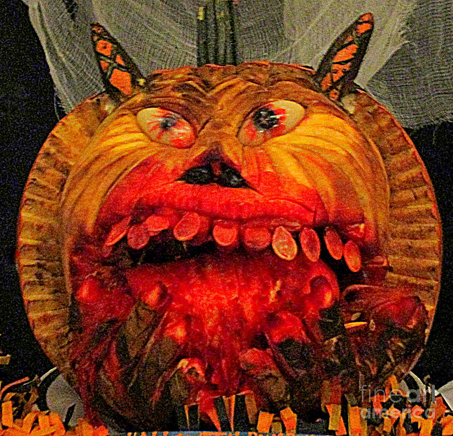Halloween Scary Pumpkin Photograph by Randall Weidner