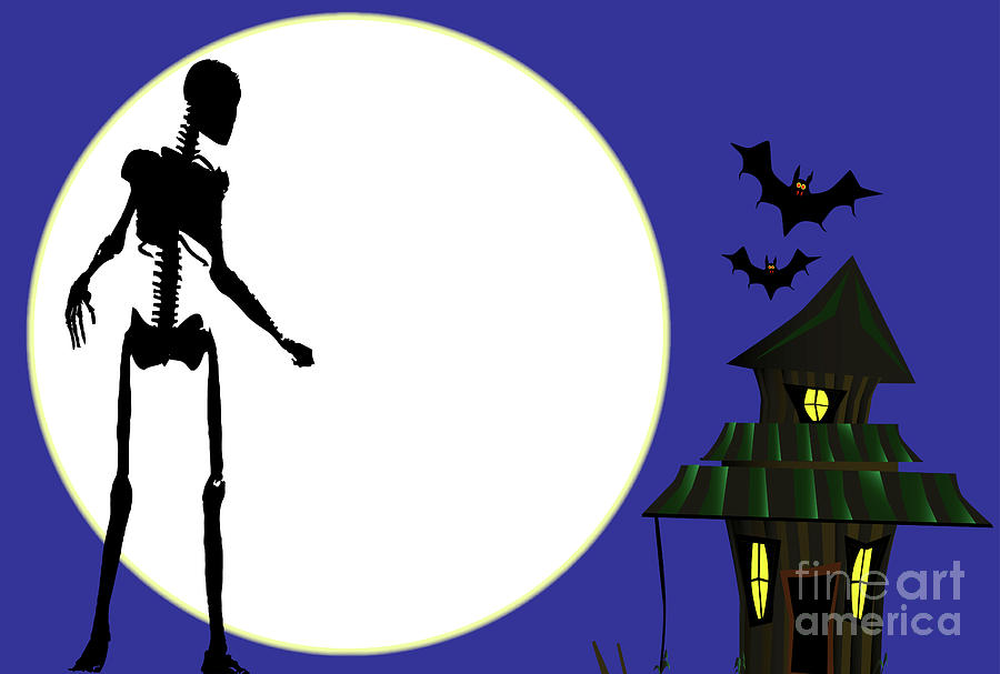 Halloween Skeleton Digital Art by Bigalbaloo Stock
