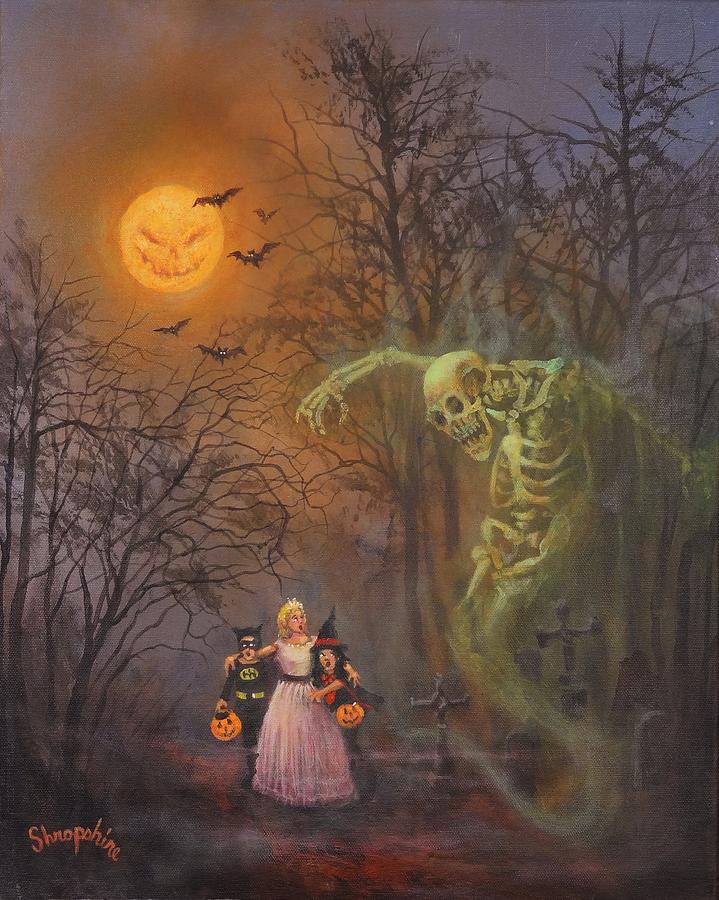 Halloween Spook Painting by Tom Shropshire