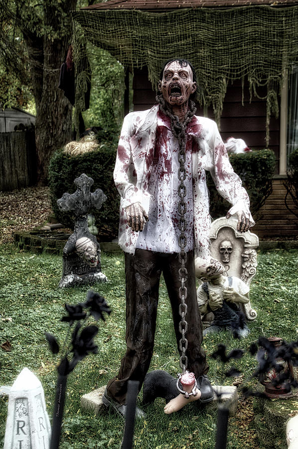 Halloween Zombies The Day After 09 Vertical Photograph by Thomas Woolworth