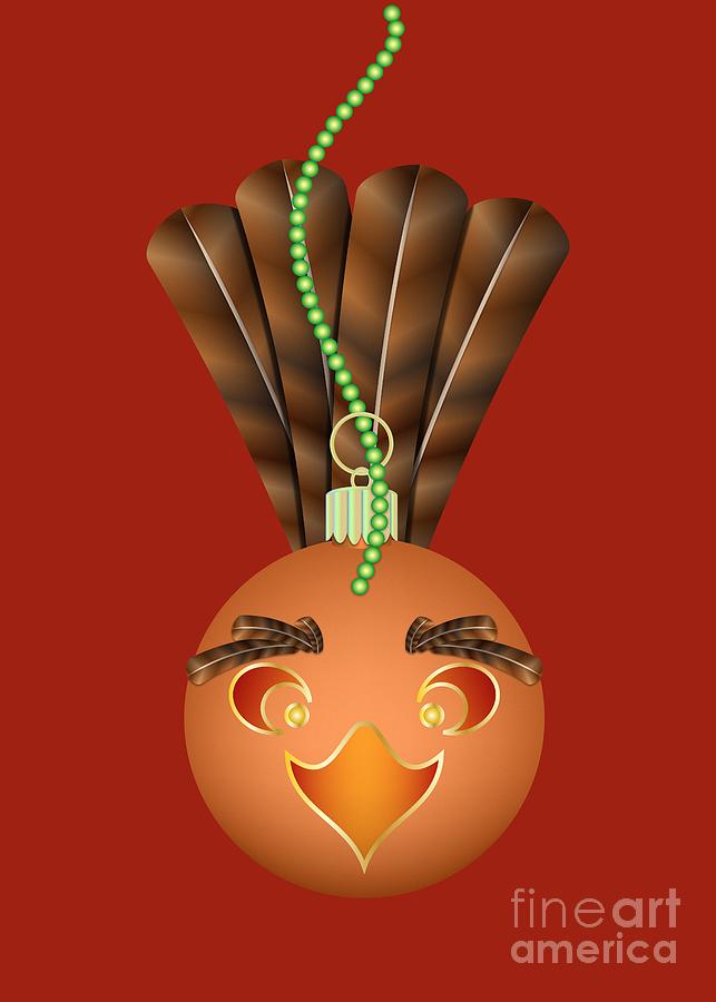 Hallowgivingmas Turkey Ornament Holiday Humor Digital Art by MM Anderson