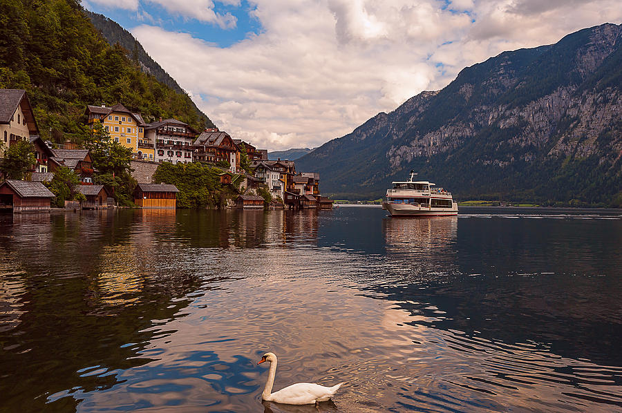 Hallstatt Austria Ferry Photograph by Brenda Jacobs