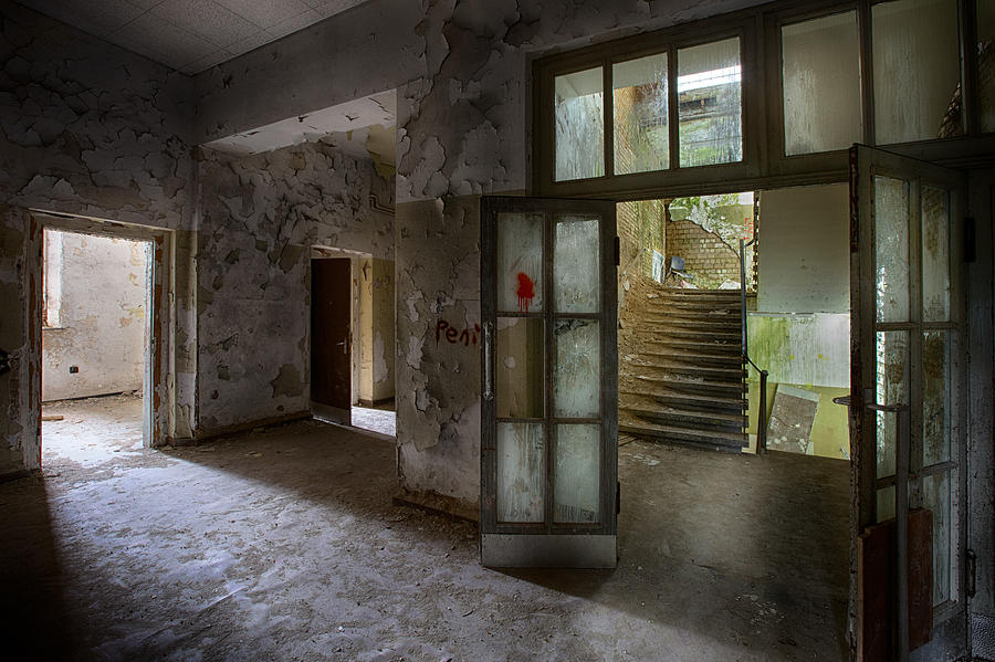 Hallway Choices - Abandoned Building Photograph by Dirk Ercken