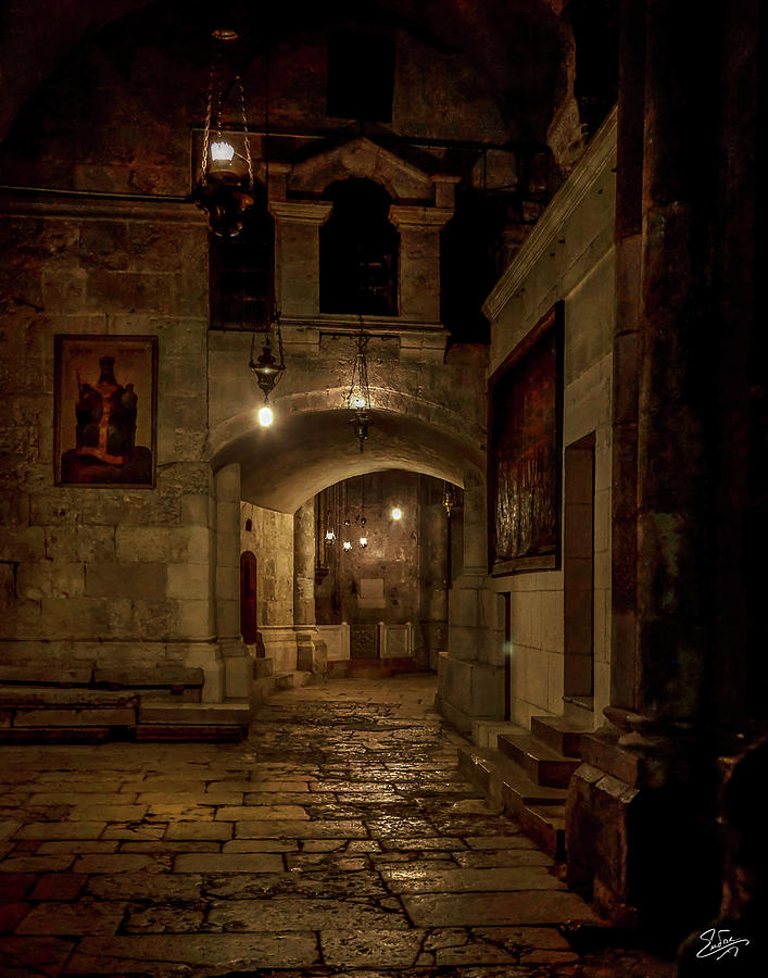 Hallway Inside The Church Of the Holy Sepulcher Photograph by Endre Balogh