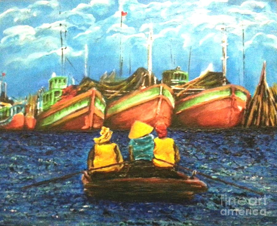 Halong Bay Painting by Eli Gross