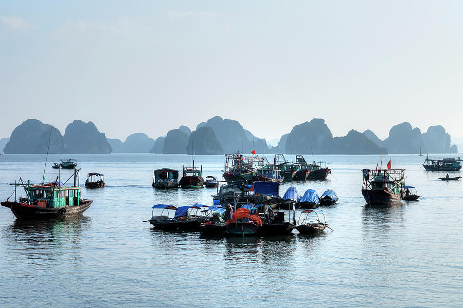 Boat Photograph - Halong Bay - Vietnam by Joana Kruse