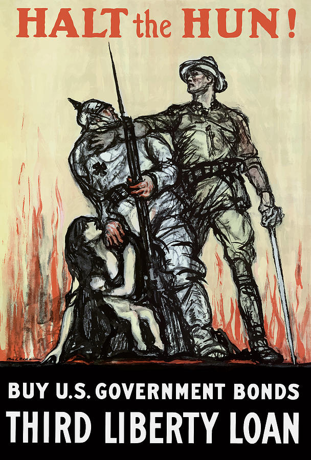 Halt The Hun - WW1 Painting by War Is Hell Store