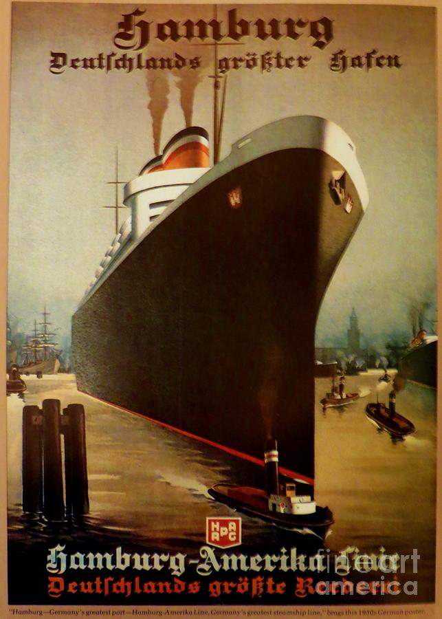 Hamburg-America Cruse Line Poster Photograph by Tim Townsend