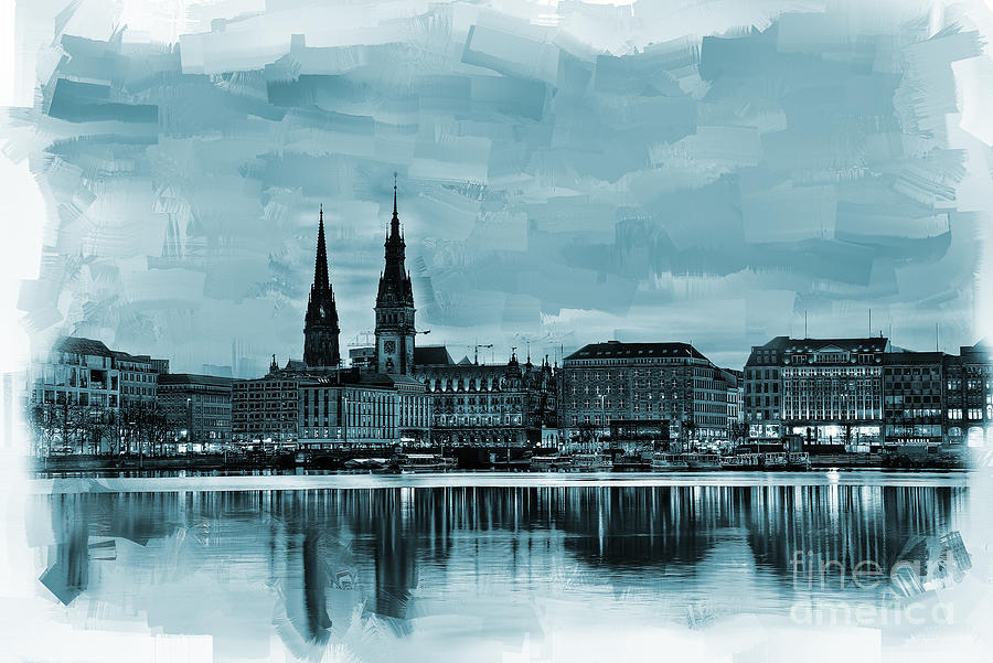 Hamburg Germany Skyline  Painting by Gull G