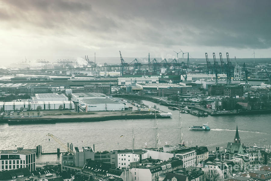 Hamburg Port  Photograph by Marina Usmanskaya