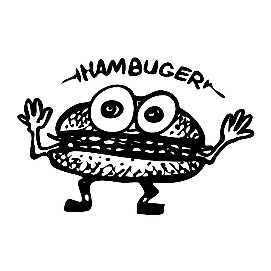 Lettuce Drawing - Hamburger - Hambuger by Karl Addison