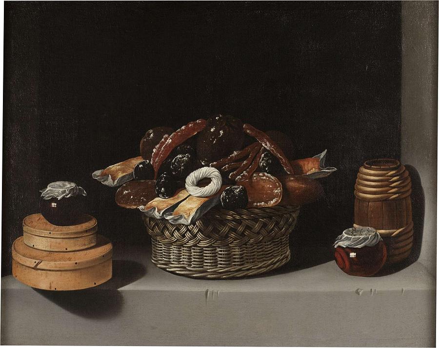 Hamen Y Leon, Juan Van Der Madrid, 1596 - Madrid, 1631 Still-life With A Basket And Sweetmeats 1622 Painting