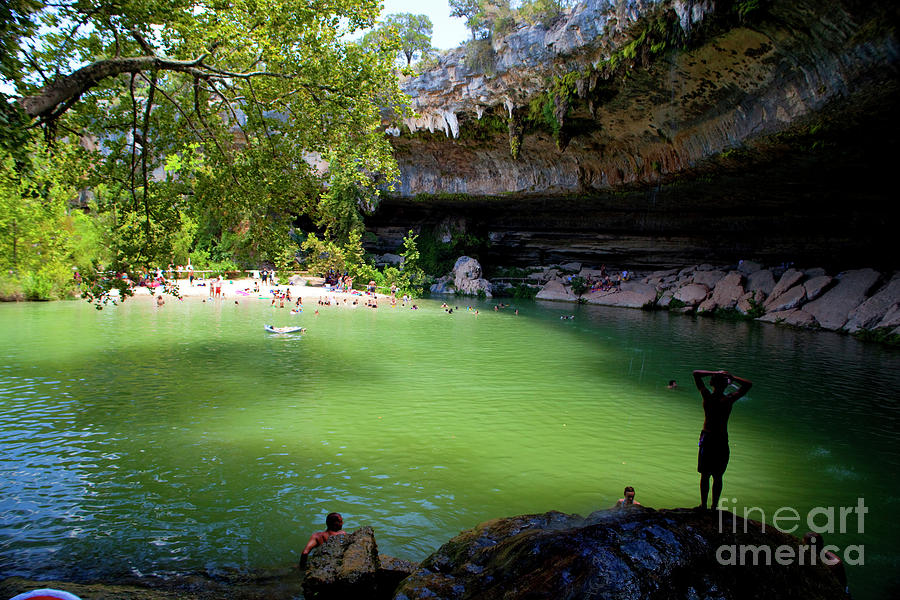 Austin Photograph - Hamilton Pool is a favorite waterfall cave pool near Austin, Tex by Dan Herron