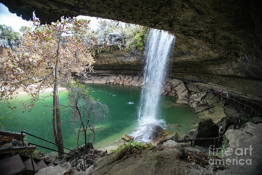 Waterfall Photograph - Hamilton Pool Preserve is a natural spring pool that was created when the dome of an underground river collapsed thousands of years ago. by Dan Herron