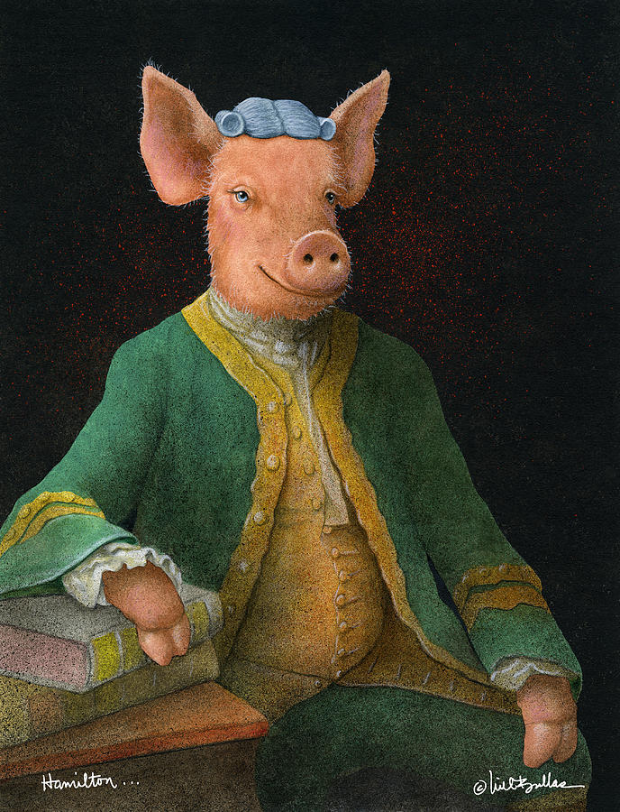Pig Painting - Hamilton... by Will Bullas