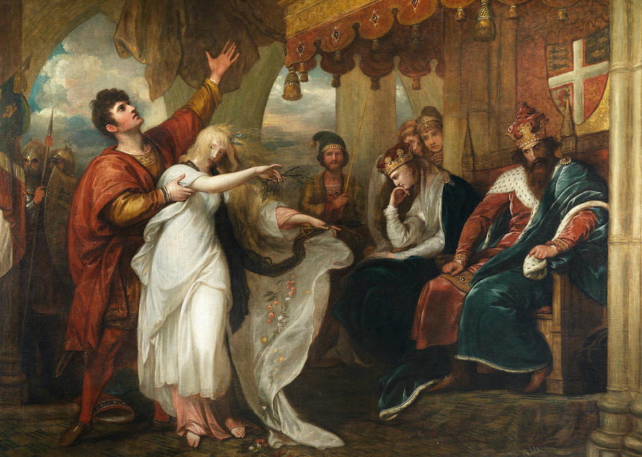 Hamlet- Act IV, Scene V  Painting by Benjamin West