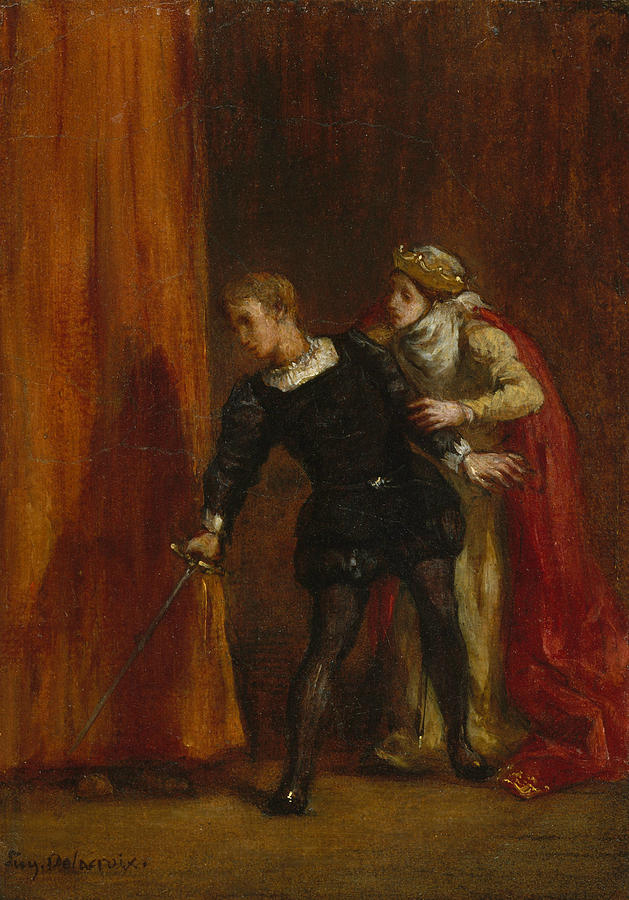Hamlet and His Mother Painting by Eugene Delacroix