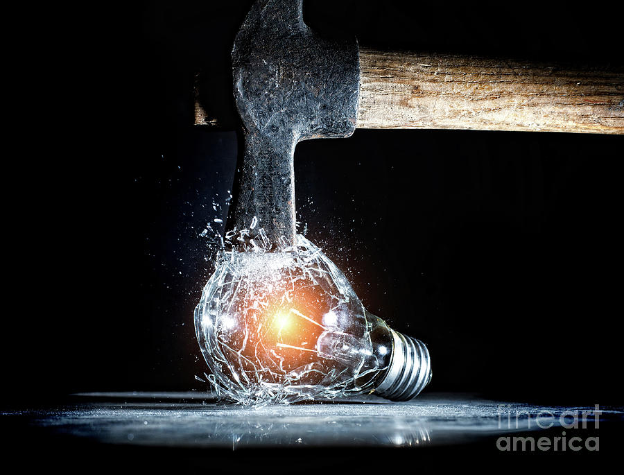 Hammer Crush Bulb Photograph by Gualtiero Boffi