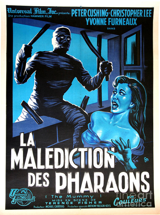 Hammer Movie Poster The Mummy La Malediction Des Pharaons Digital Art by Vintage Collectables