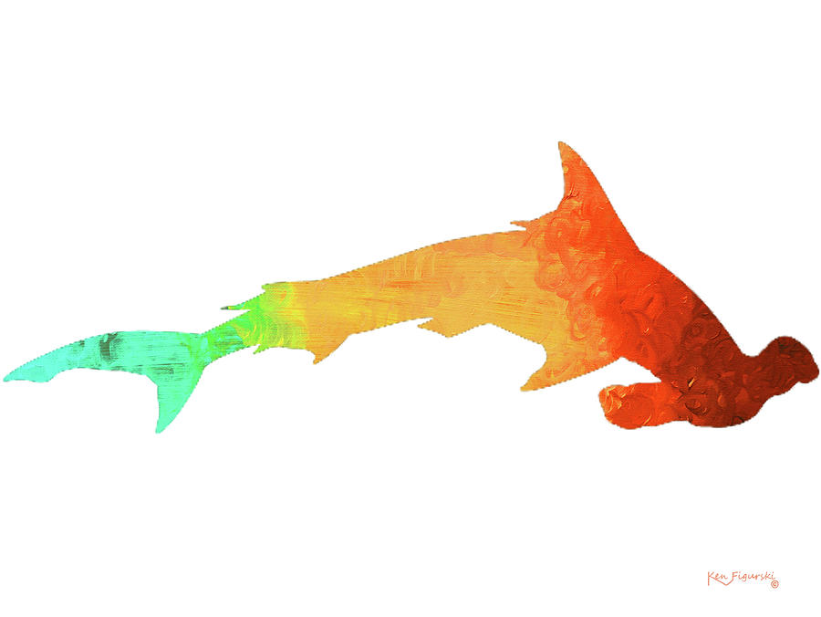 Hammerhead Shark Painting by Ken Figurski