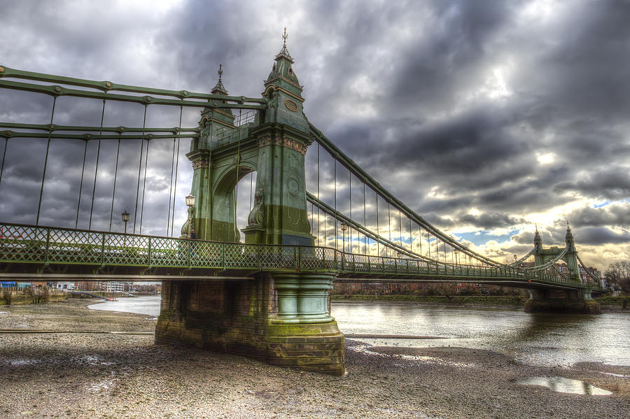 Bridge Photograph - Hammersmith Bridge London by David Pyatt