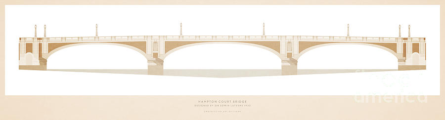 Hampton Court Bridge Digital Art