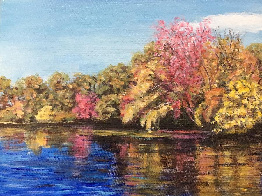 Fall Painting - Hampton Ponds Autumn Reflections by Richard Nowak