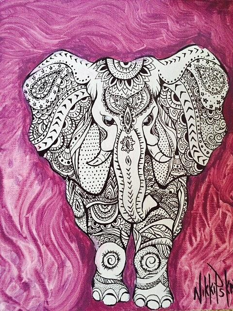 hamsa elephant drawing