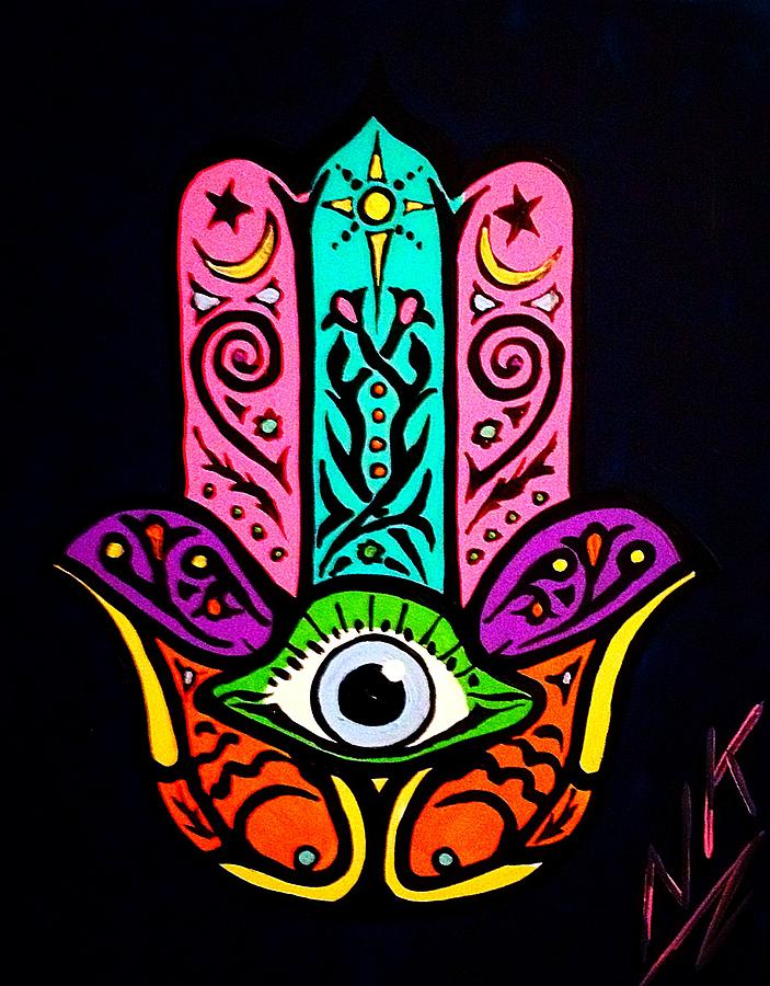 Hamsa Painting by Nevets Killjoy - Fine Art America