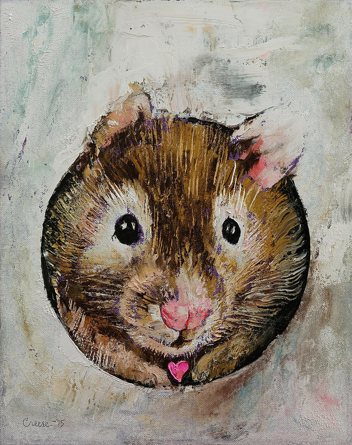 Hamster Love Painting by Michael Creese