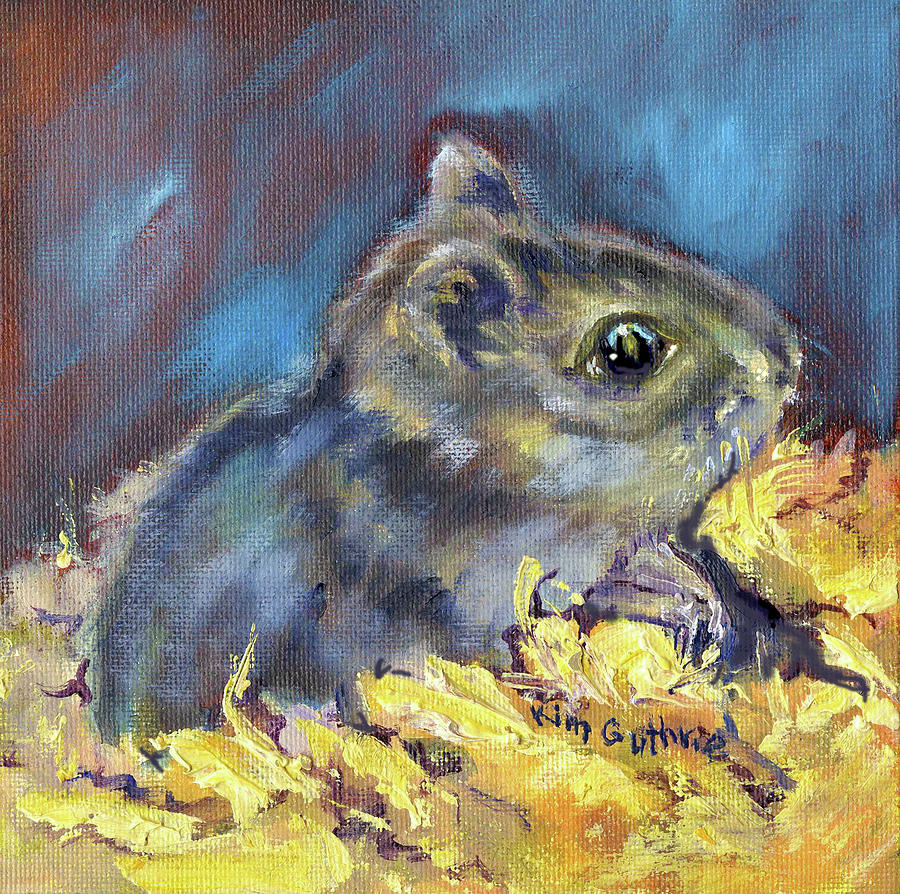 Hamster Painting By Kim Guthrie Painting By Kim Guthrie