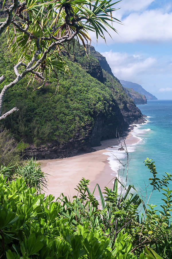 Landscape Photograph - Hanakapiai Beach - Kalalau Trail - Kauai Hawaii by Brian Harig